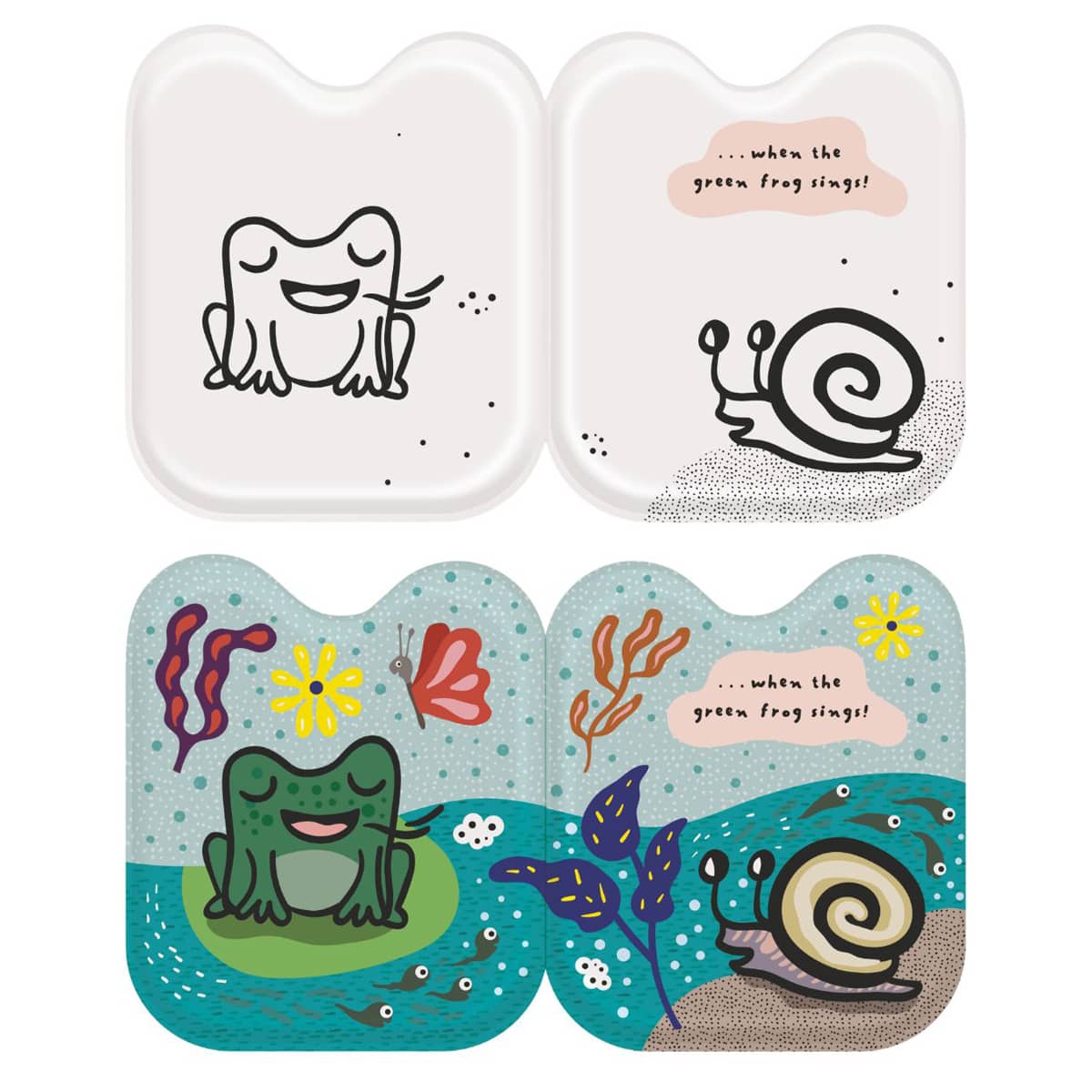 Wee Gallery Colour Me: Frog and Friends Bath Book - Image 4
