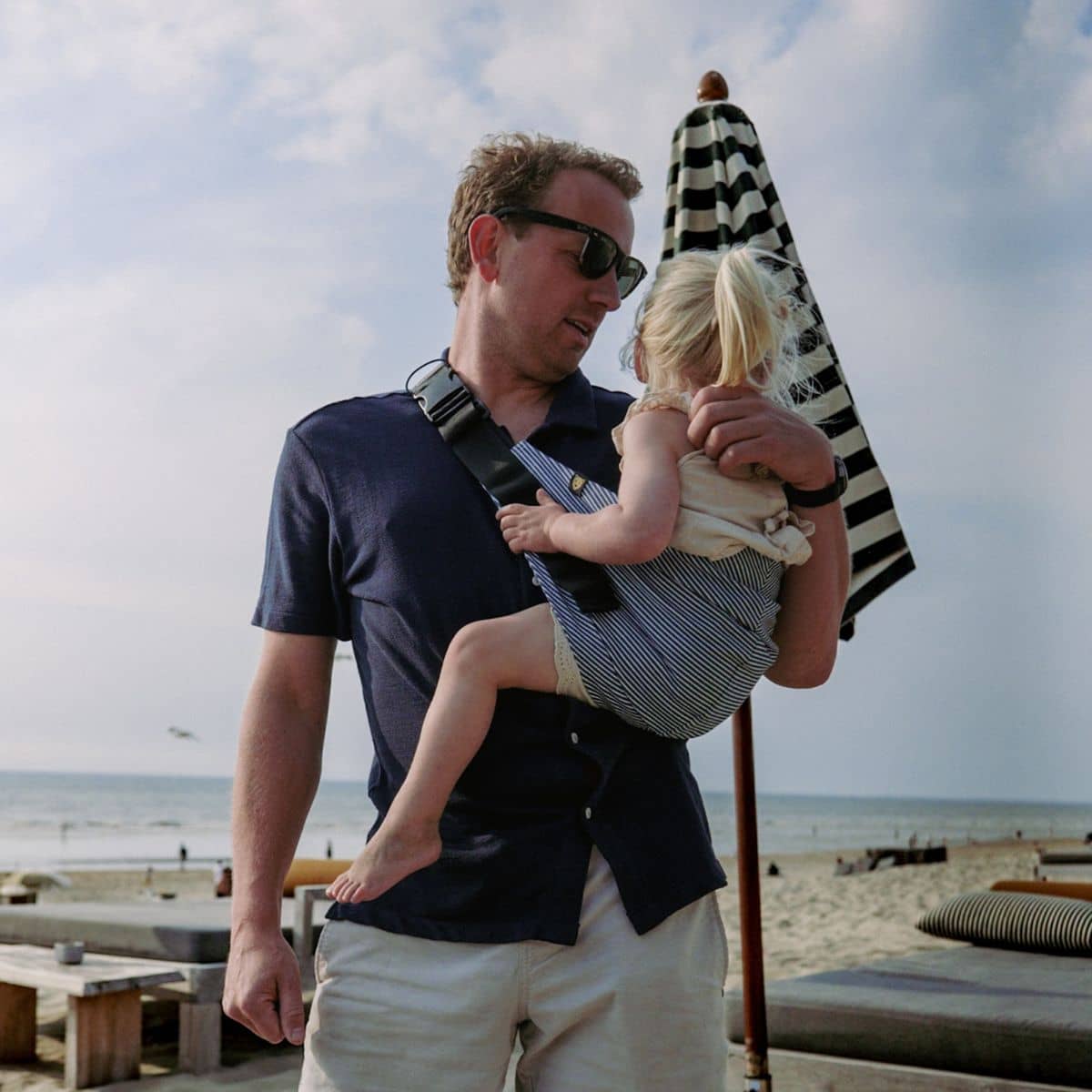 Wildride Toddler Hip Carrier - Indigo Stripe - Image 2