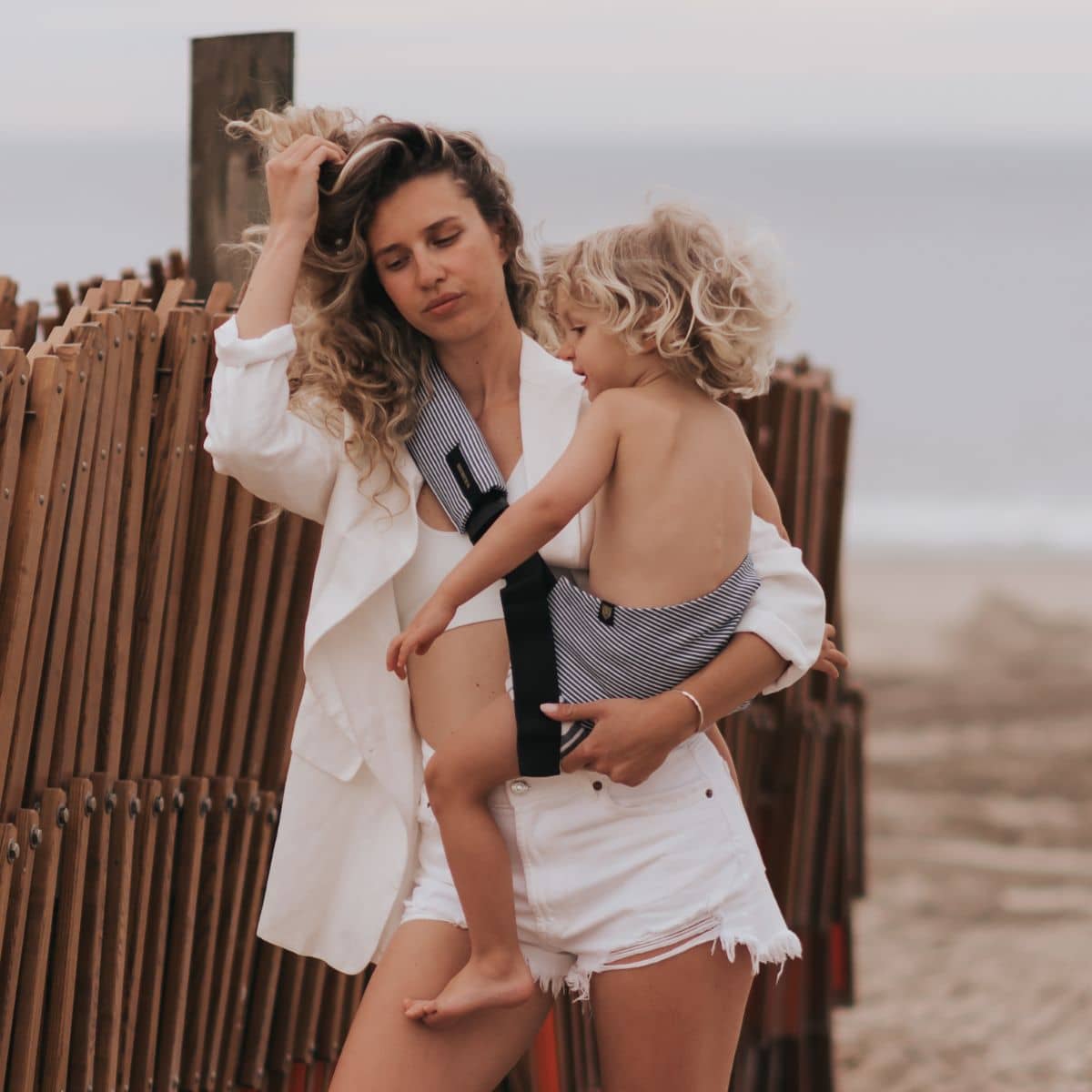 Wildride Toddler Hip Carrier - Indigo Stripe - Image 3