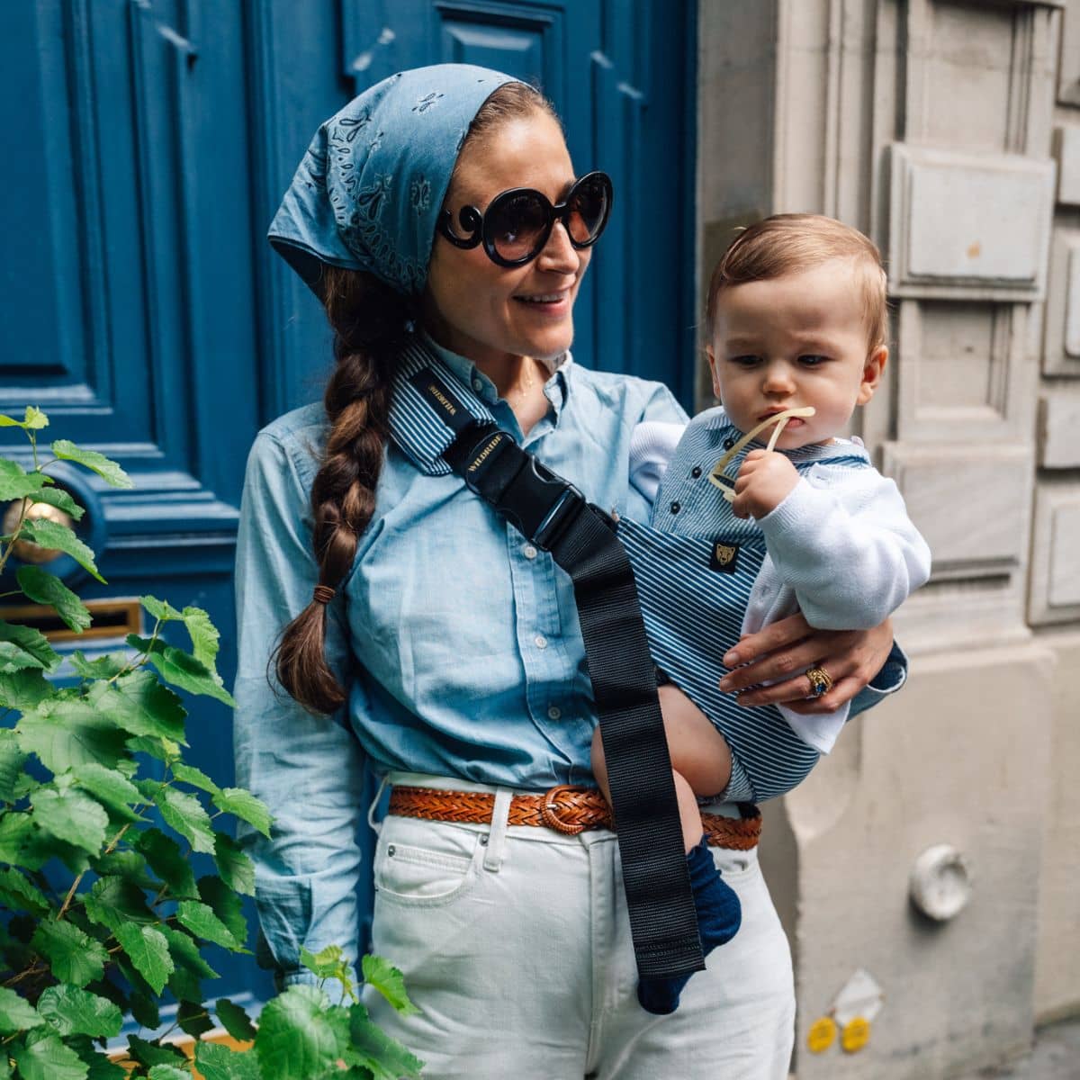 Wildride Toddler Hip Carrier - Indigo Stripe - Image 4