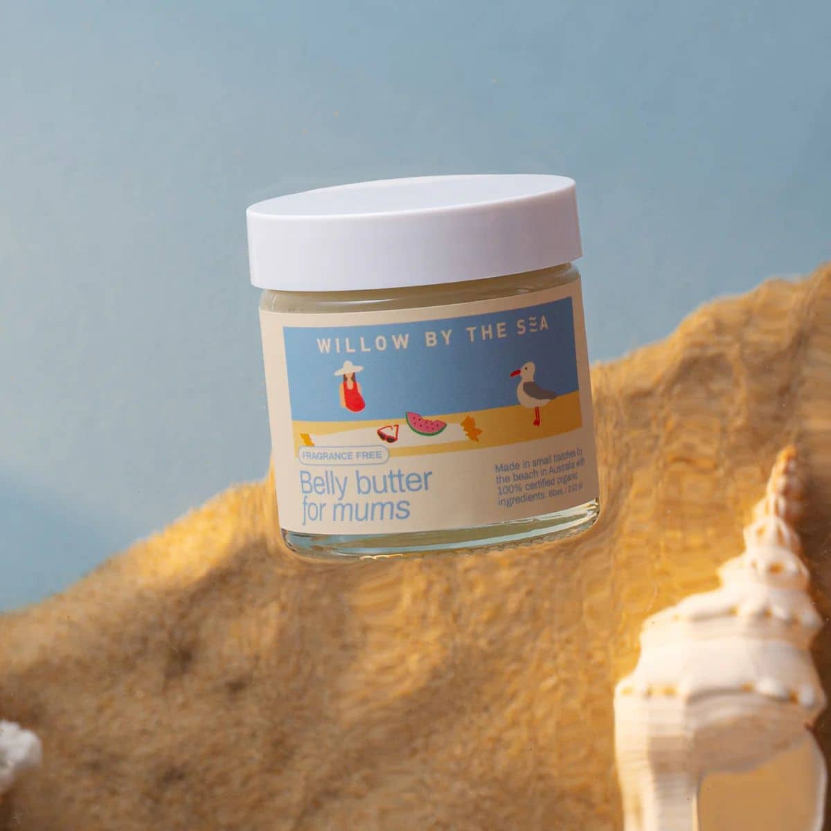 Willow By The Sea Belly Butter - Fragrance Free - Image 2