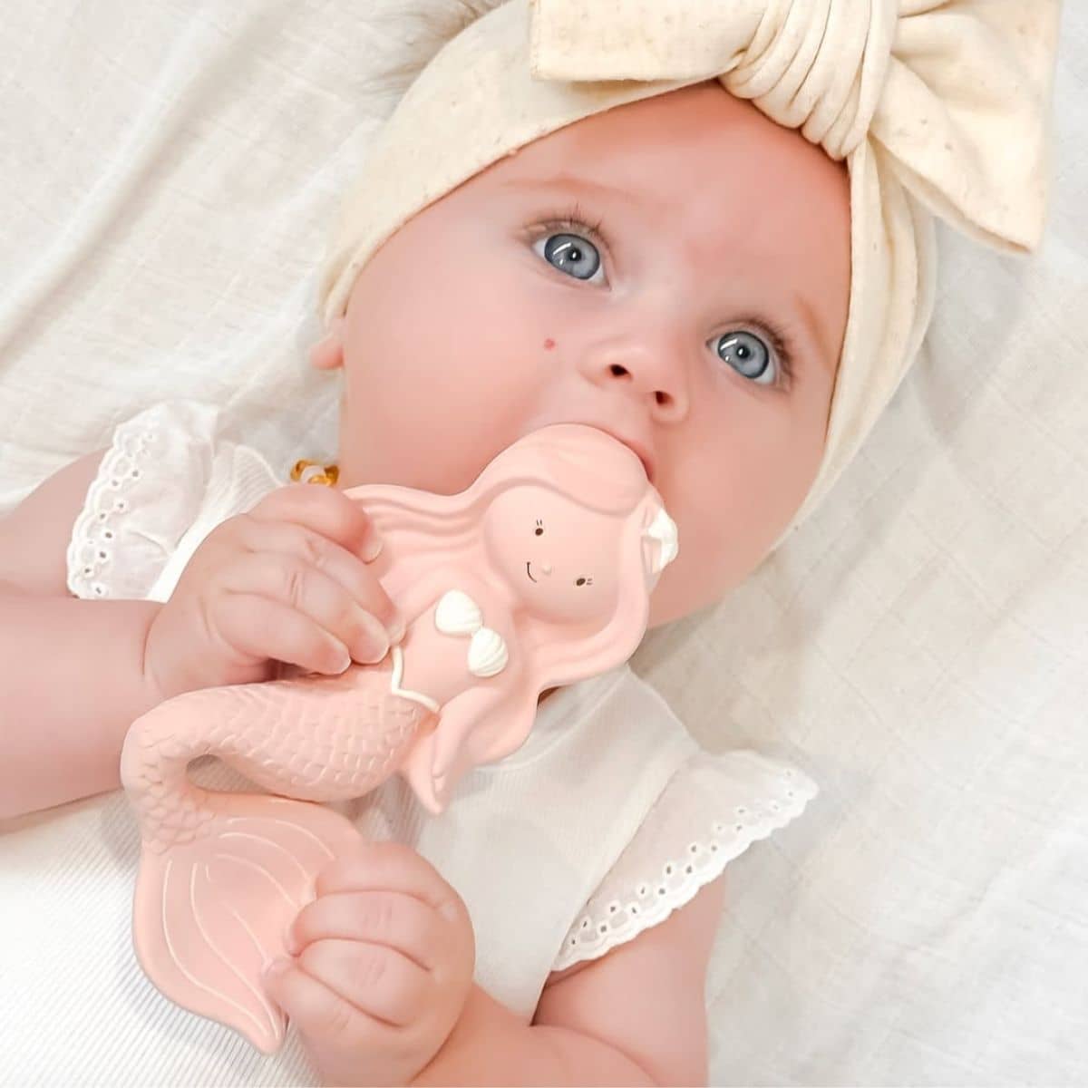 Winnie Parkes Natural Rubber Teether - Maeve the Mermaid - Berry - Image 2