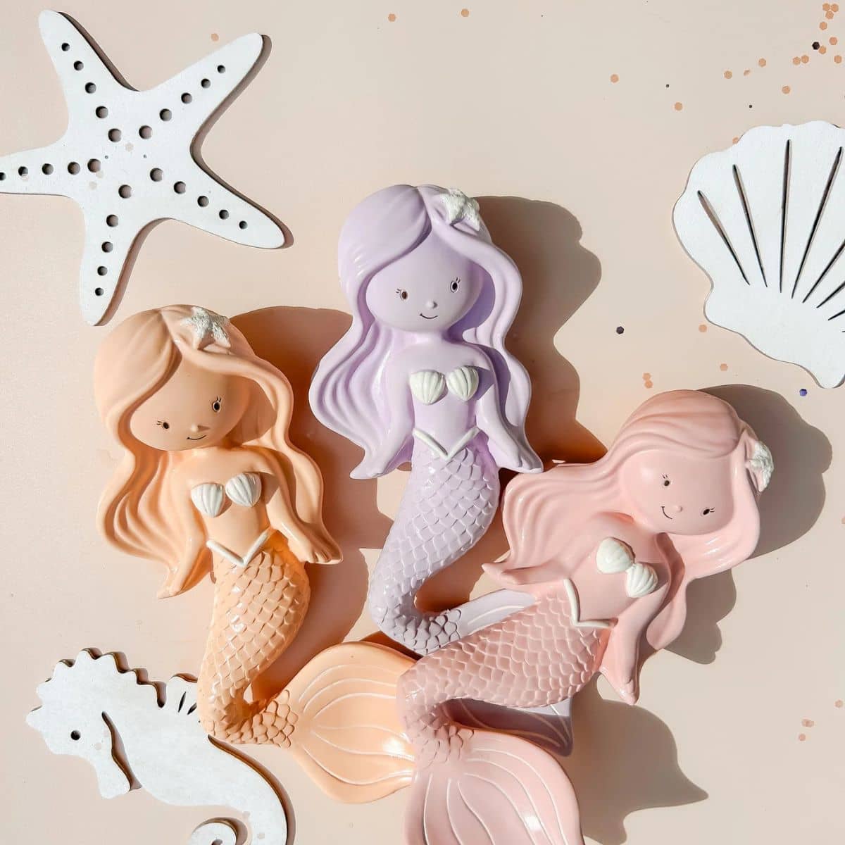 Winnie Parkes Natural Rubber Teether - Maeve the Mermaid - Grape - Image 4