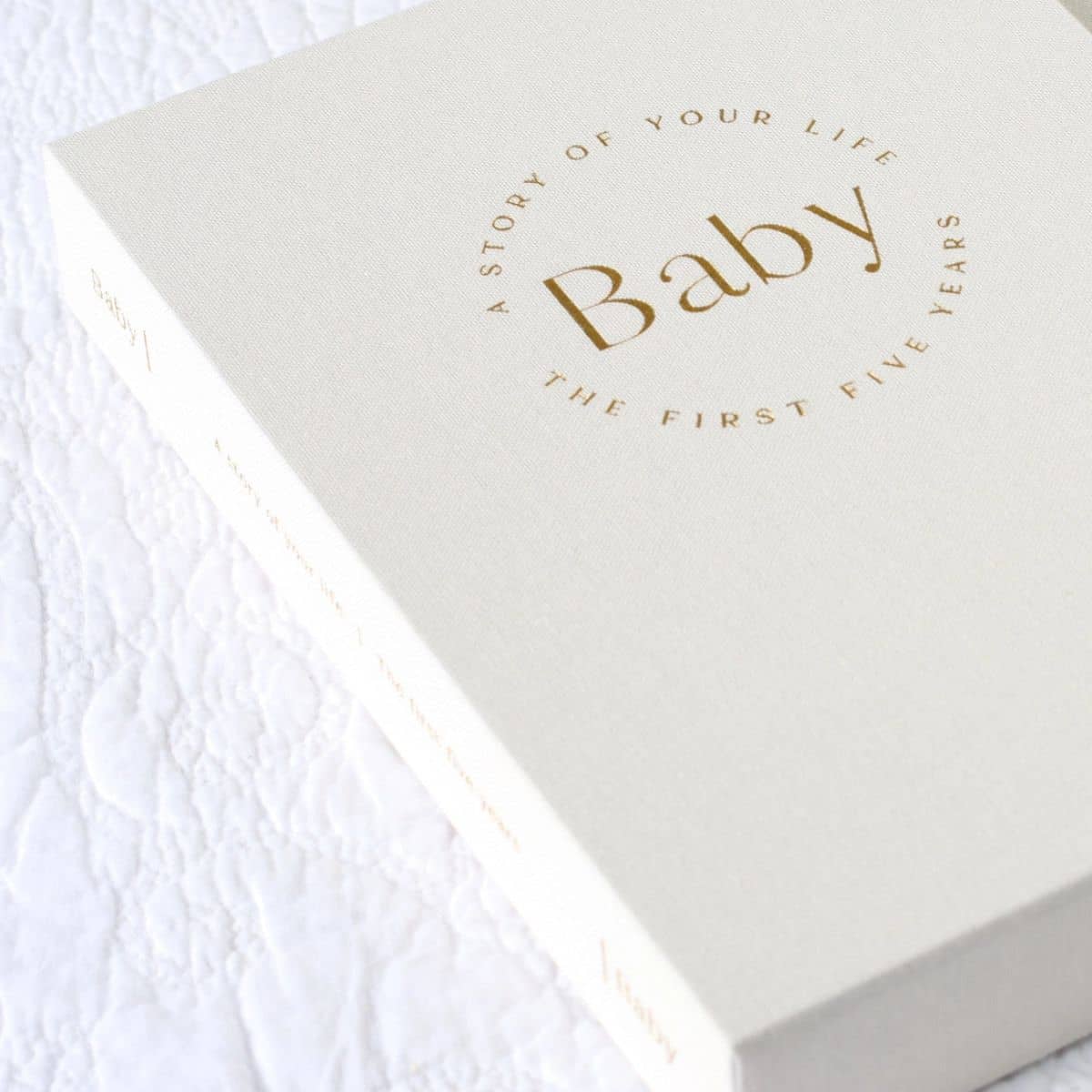 Written With Love Baby Memory Book with Keepsake Box - Classic White - Image 5