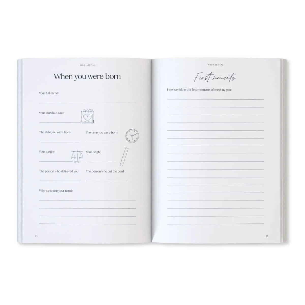 Written With Love Baby Memory Book with Keepsake Box - Classic White - Image 12