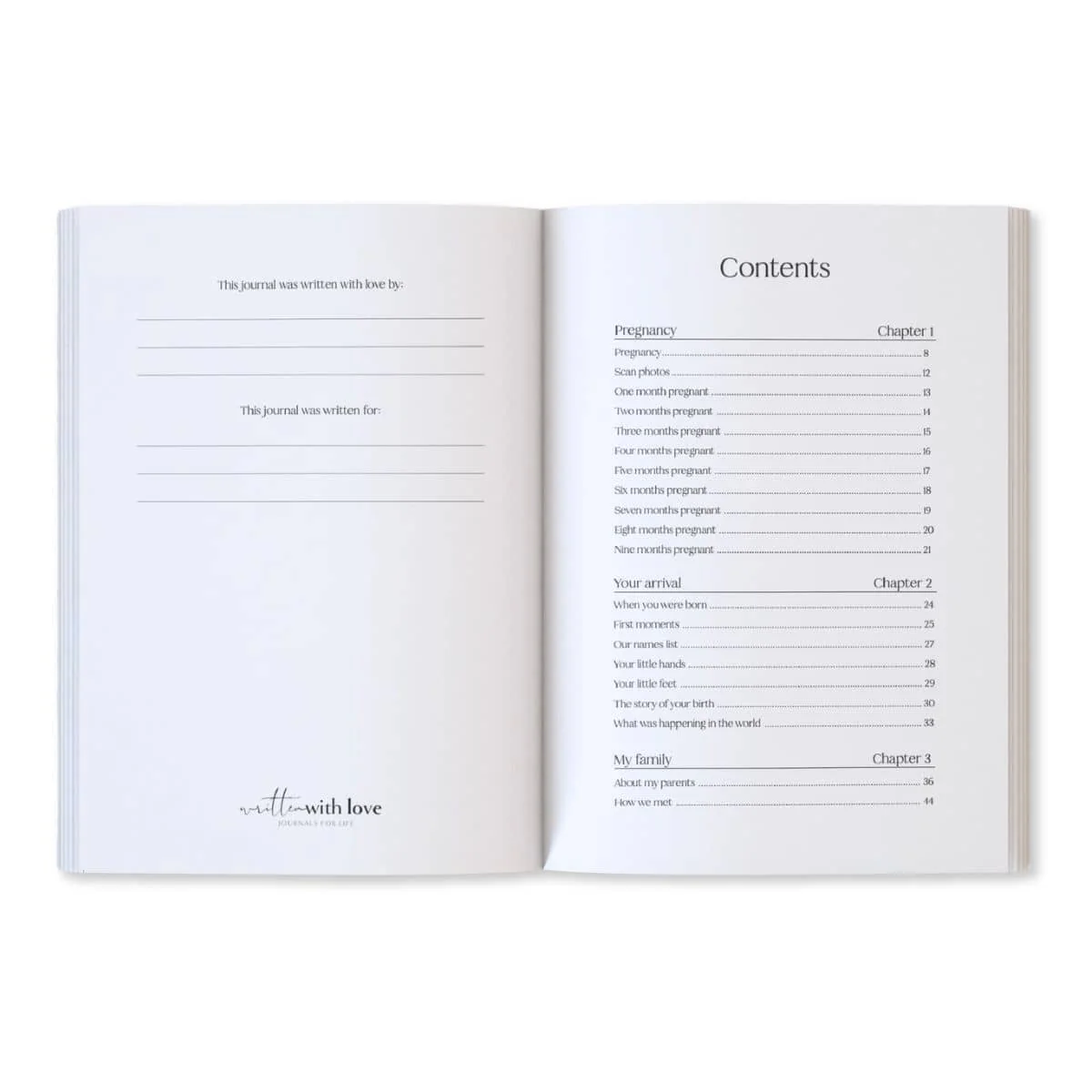 Written With Love Baby Memory Book with Keepsake Box - Classic White - Image 6