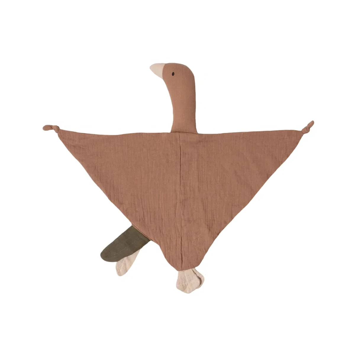 Zoe Sage Baby Goose Security Comforter - Nutmeg