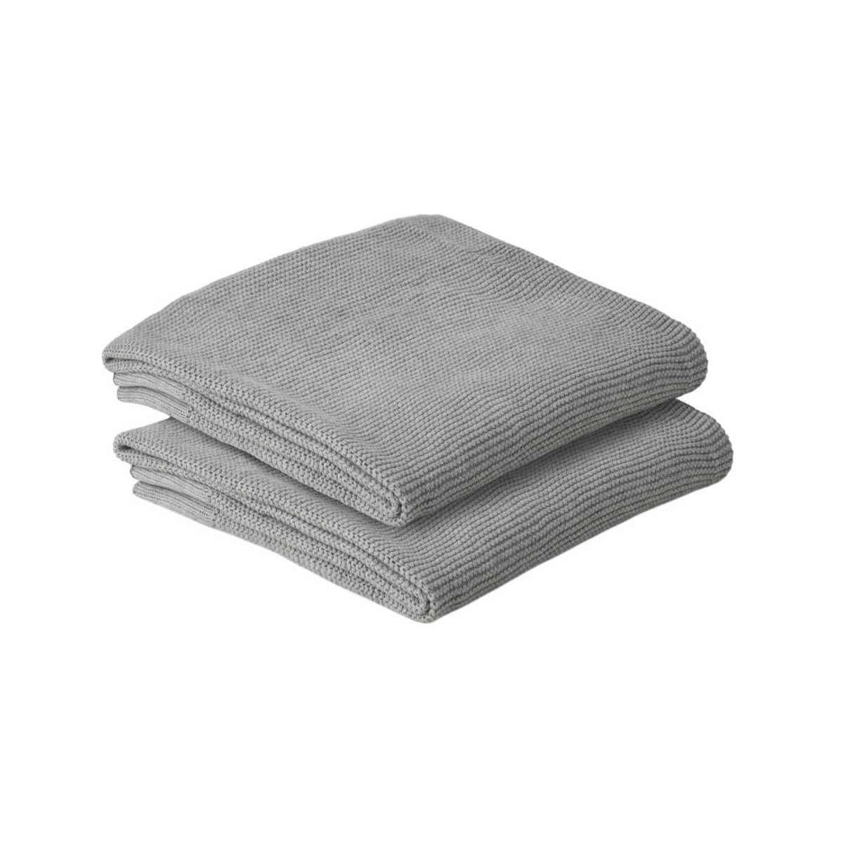 Zoe Sage Cotton Classic Knit Baby Blanket - Dove Grey
