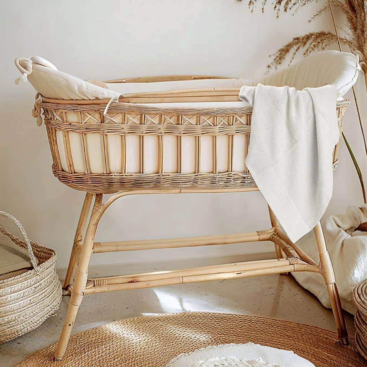 Zoe Sage Cotton Classic Knit Baby Blanket - Milk - Image 3