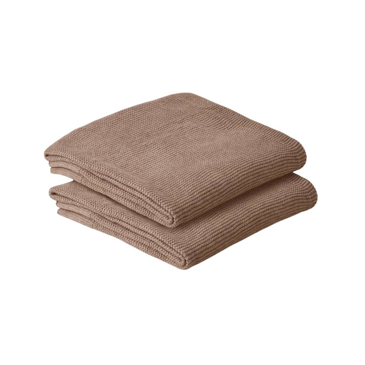 Zoe Sage Cotton Classic Knit Baby Blanket - Mocha
