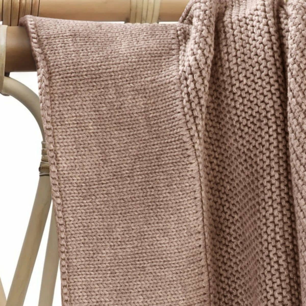 Zoe Sage Cotton Classic Knit Baby Blanket - Mocha - Image 6