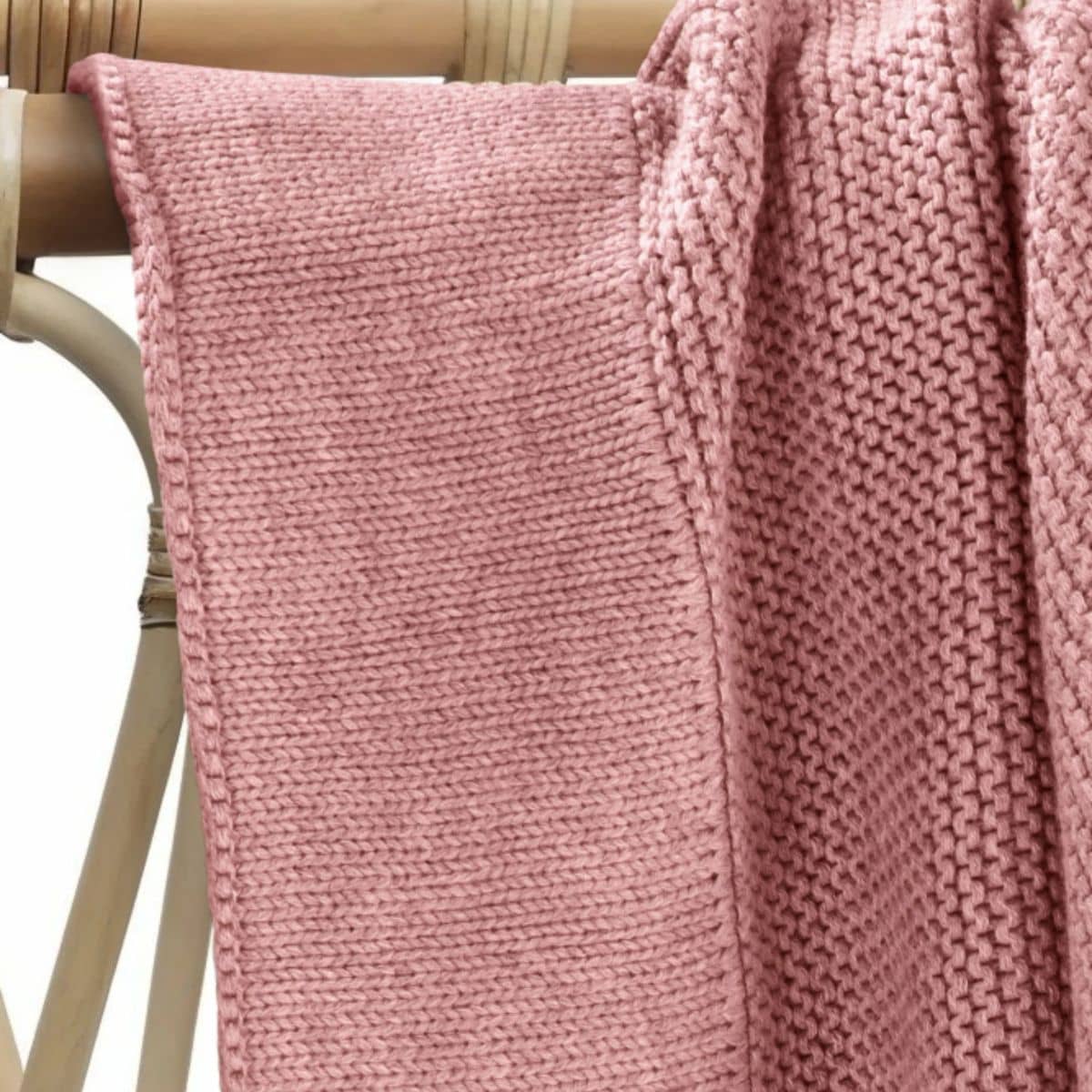 Zoe Sage Cotton Classic Knit Baby Blanket - Plum - Image 6