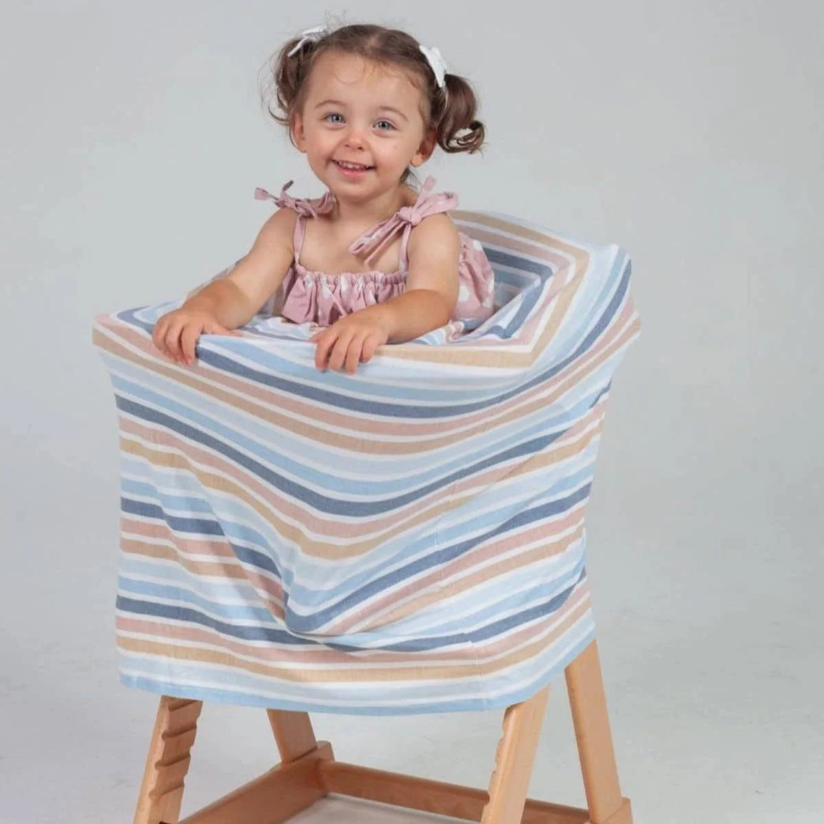 Zoe Sage Five-in-One Multi Use Nursing Mama Cover - Retro Stripes - Image 5