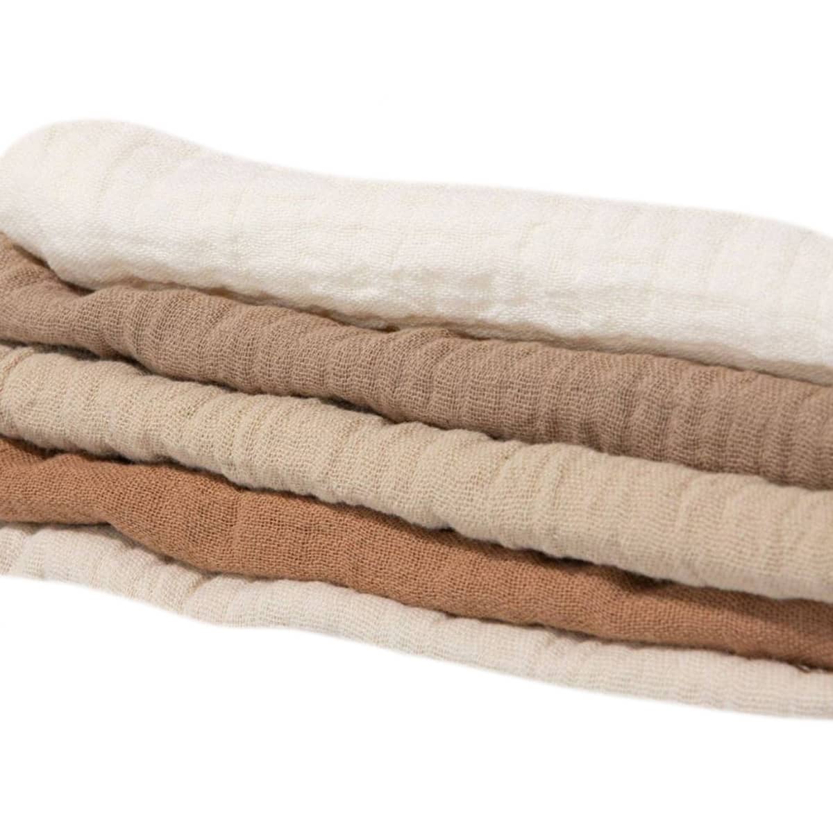 Zoe Sage Organic Muslin Wash Cloths - Dusty Dunes - Image 4