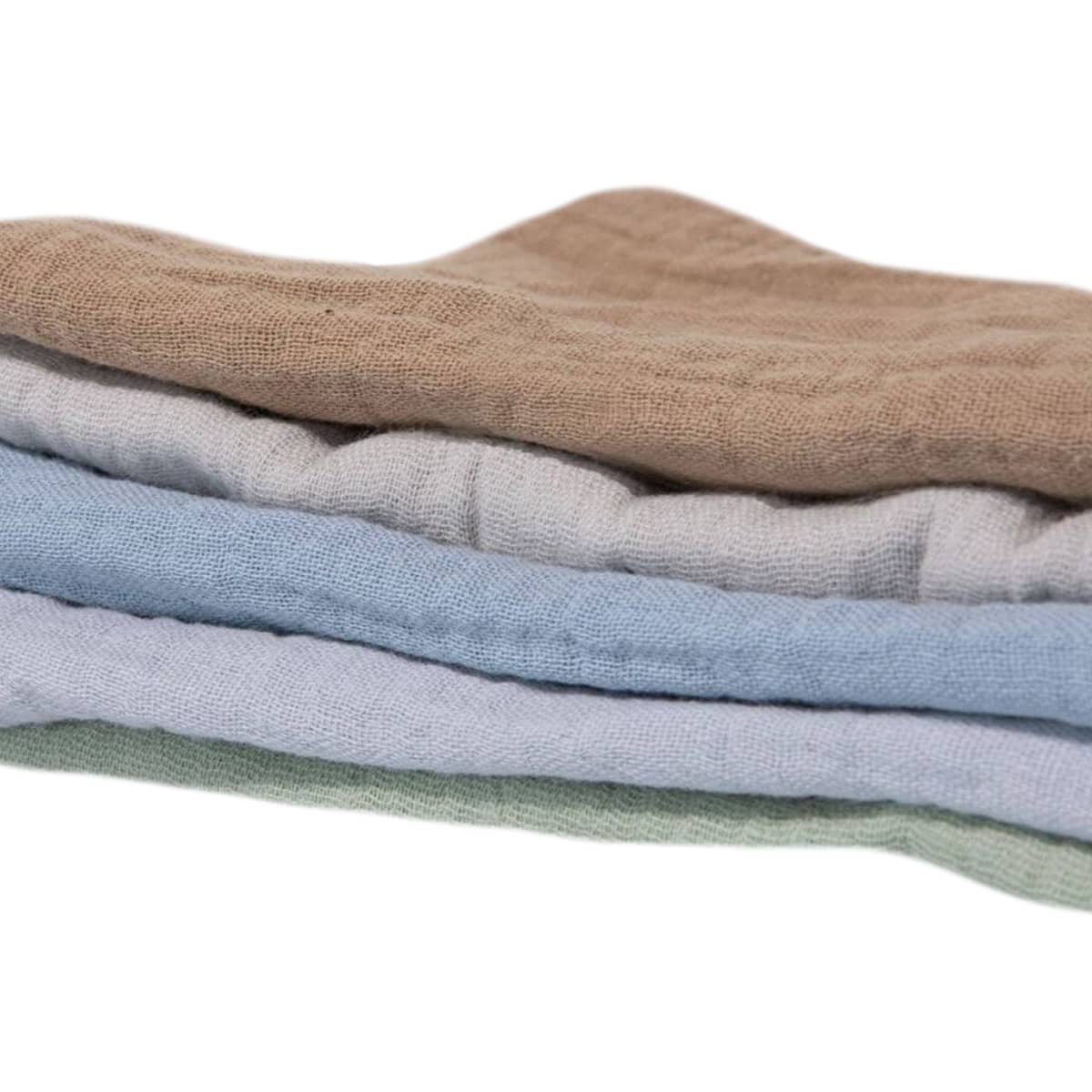 Zoe Sage Organic Muslin Wash Cloths - Earth + Sky - Image 4