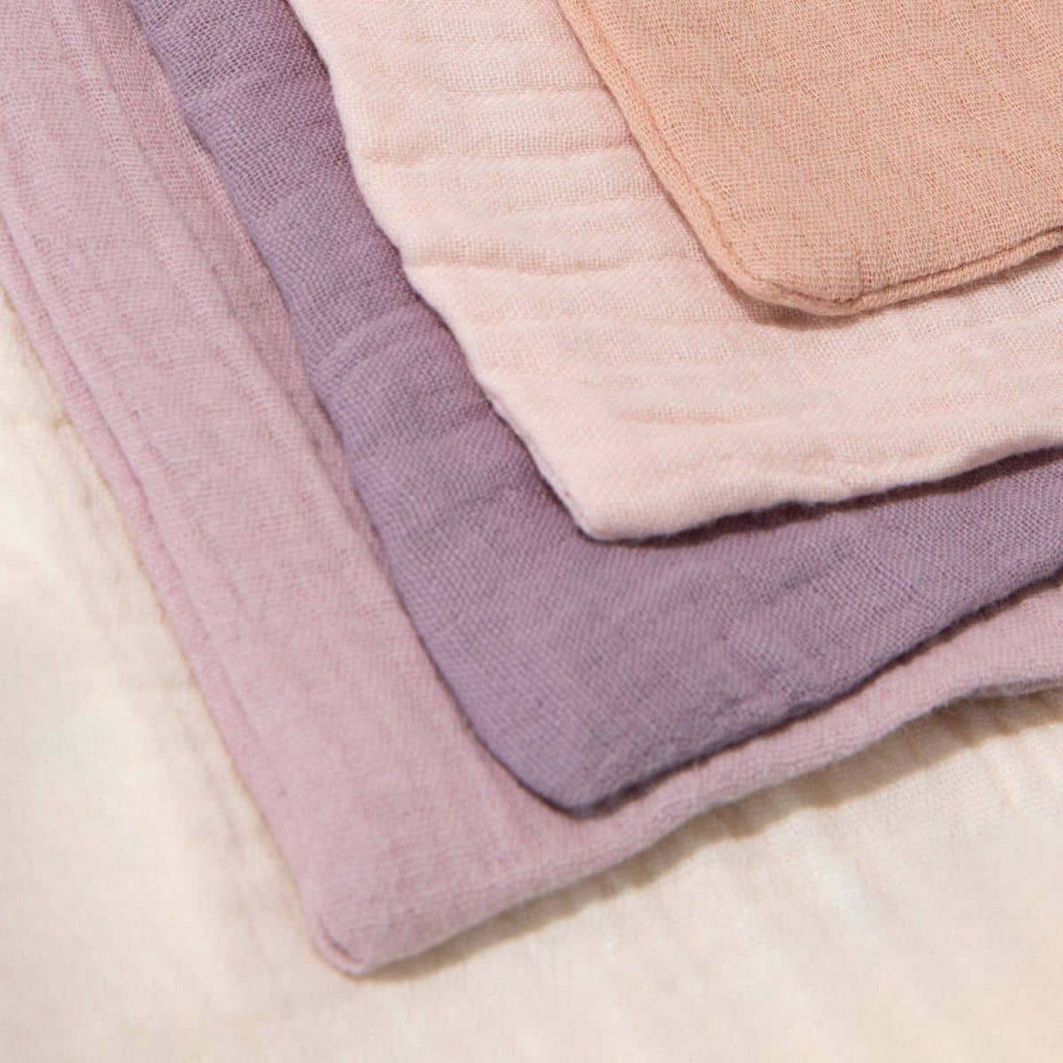 Zoe Sage Organic Muslin Wash Cloths - Lavender Blush - Image 2
