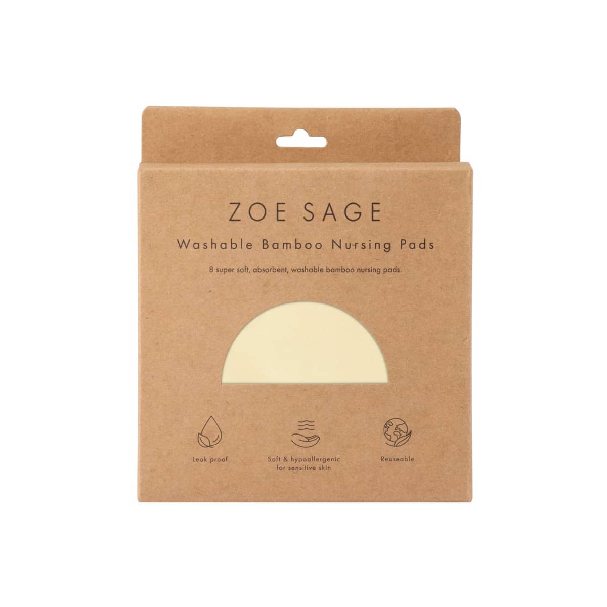 Zoe Sage Washable Bamboo Nursing Pads - Cape Honey - Image 3